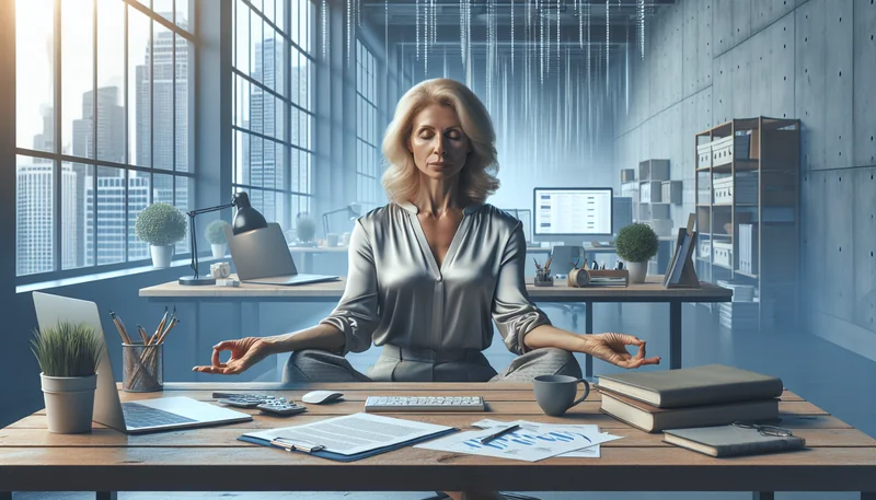 Gérer son stress entrepreneur : 7 méthodes quotidiennes qui changent tout en 2026 - AI generated illustration
